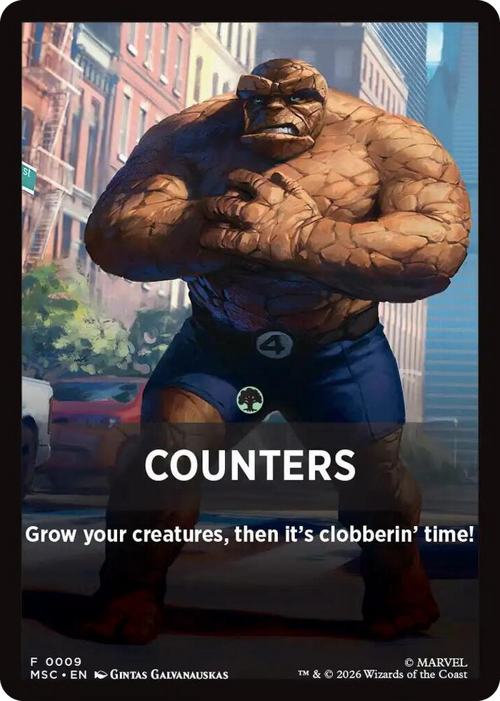 Counters Theme Card #9 T - Commander: Marvel Super Heroes Pokemon card