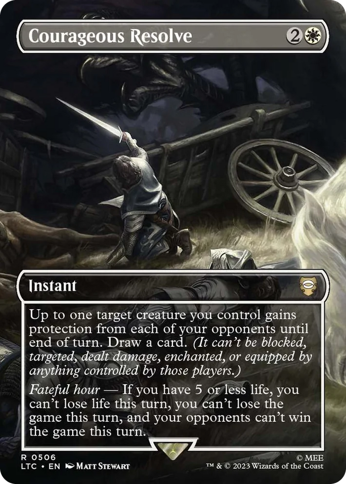0506 Courageous Resolve (Borderless) R Commander: The Lord of the Rings: Tales of Middle-earth