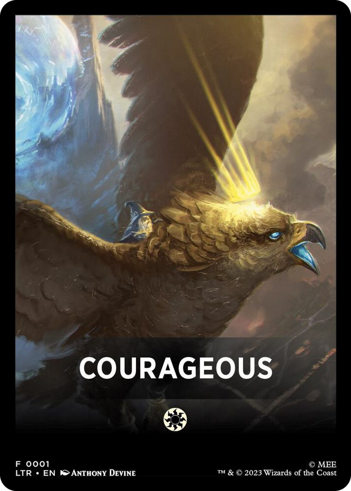 Courageous Theme Card #1 T - Universes Beyond: The Lord of the Rings: Tales of Middle-earth Pokemon card