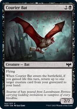 Courier Bat #102 C - Innistrad: Crimson Vow Pokemon card