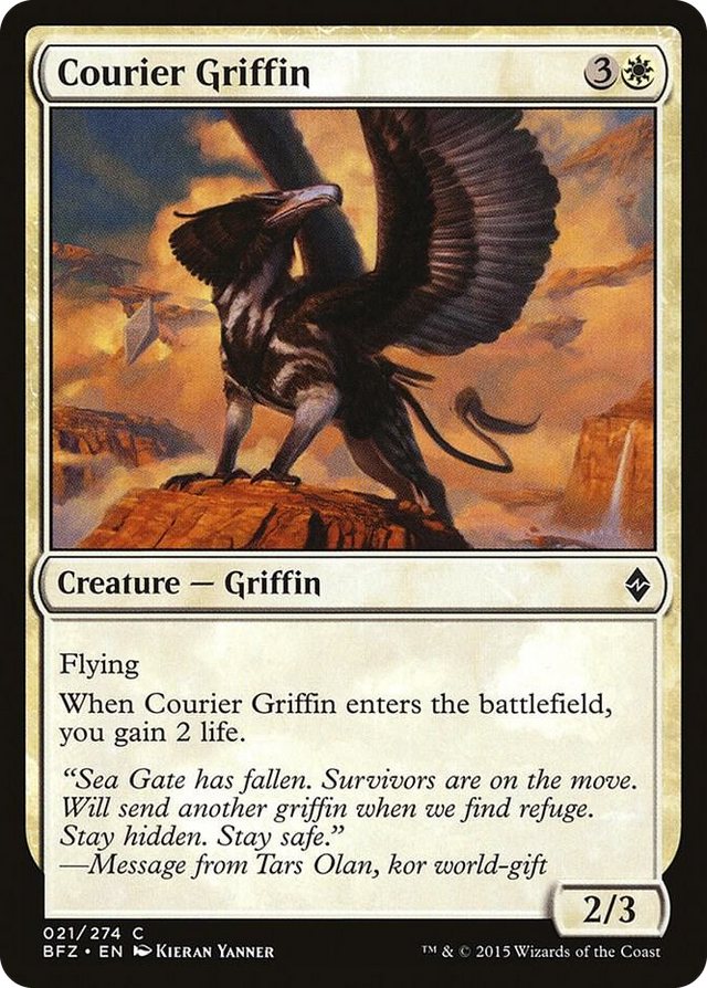 0021 Courier Griffin C Battle for Zendikar
