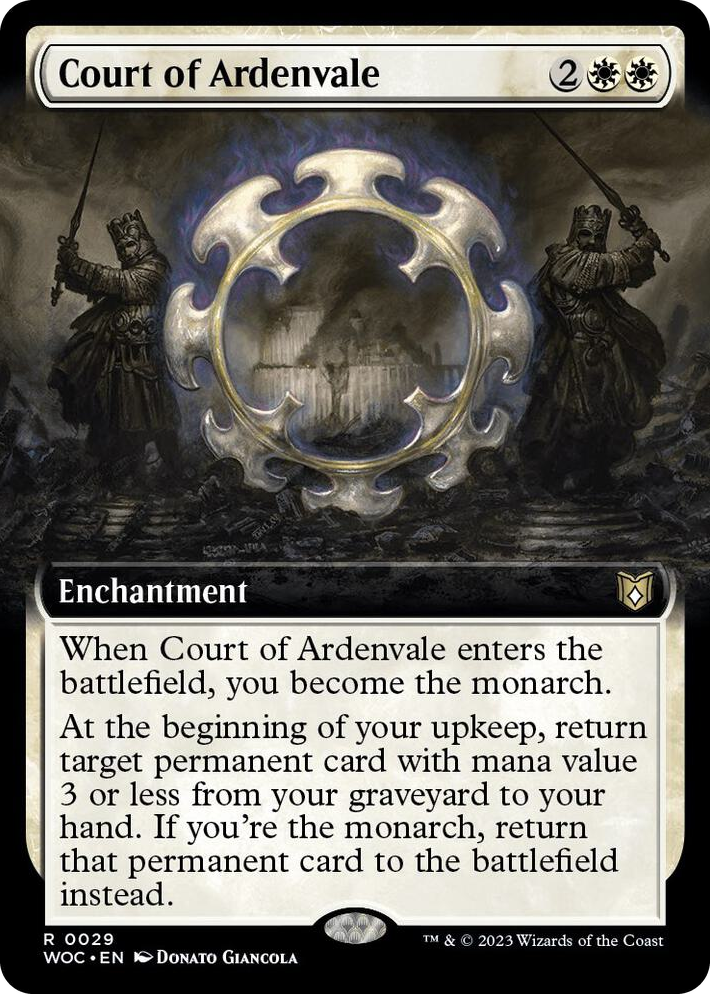 0029 Court of Ardenvale (Extended Art) R Commander: Wilds of Eldraine