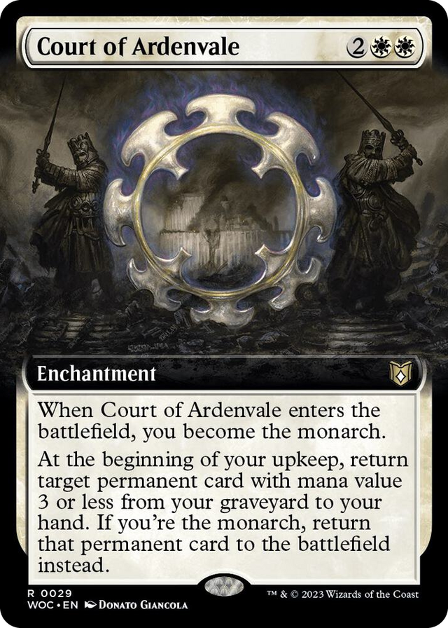 0029 Court of Ardenvale (Extended Art) R Commander: Wilds of Eldraine