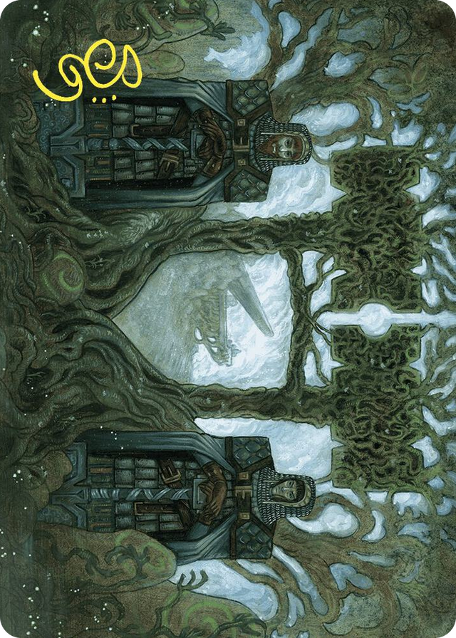 0054 Court of Garenbrig Art Card (Gold-Stamped Signature) S Art Series: Wilds of Eldraine