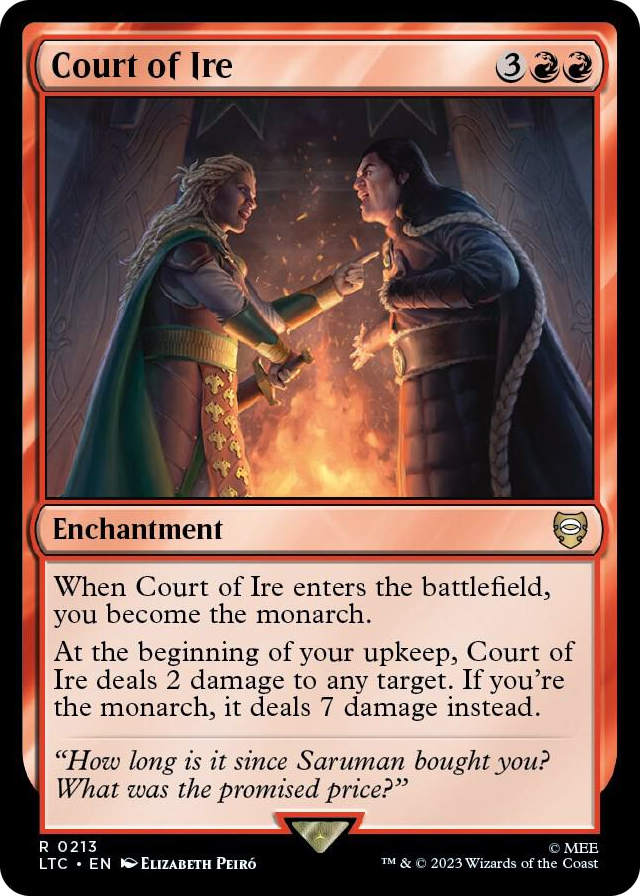 Court of Ire #213 R - Commander: The Lord of the Rings: Tales of Middle-earth Pokemon card