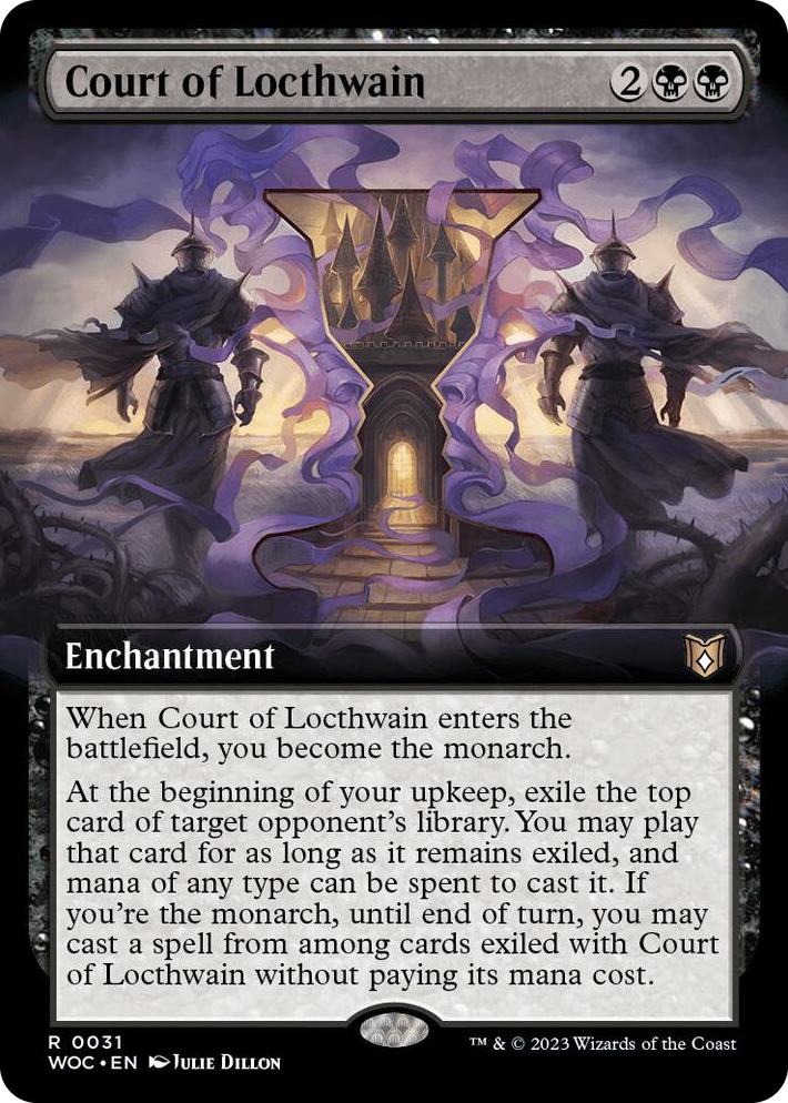 0031 Court of Locthwain (Extended Art) R Commander: Wilds of Eldraine