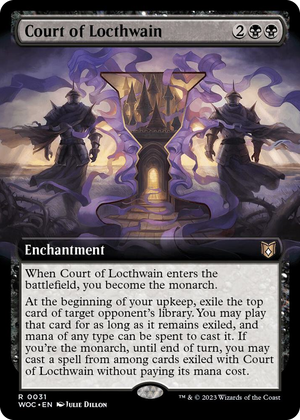0031 Court of Locthwain (Extended Art) R Commander: Wilds of Eldraine