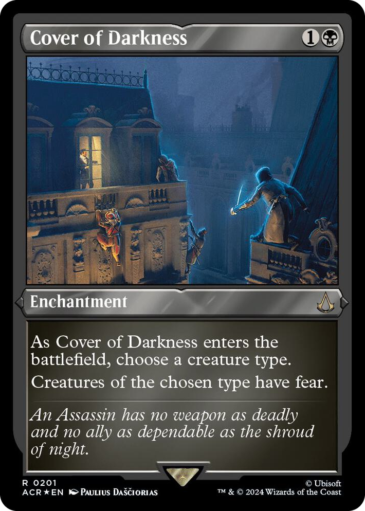 0201 Cover of Darkness (Foil Etched) R Universes Beyond: Assassin's Creed