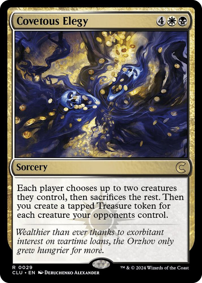 Covetous Elegy #29 R - Ravnica: Clue Edition Pokemon card