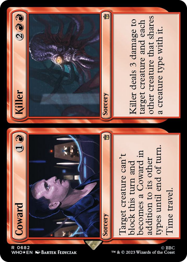 0682 Coward // Killer (Surge Foil) R Universes Beyond: Doctor Who