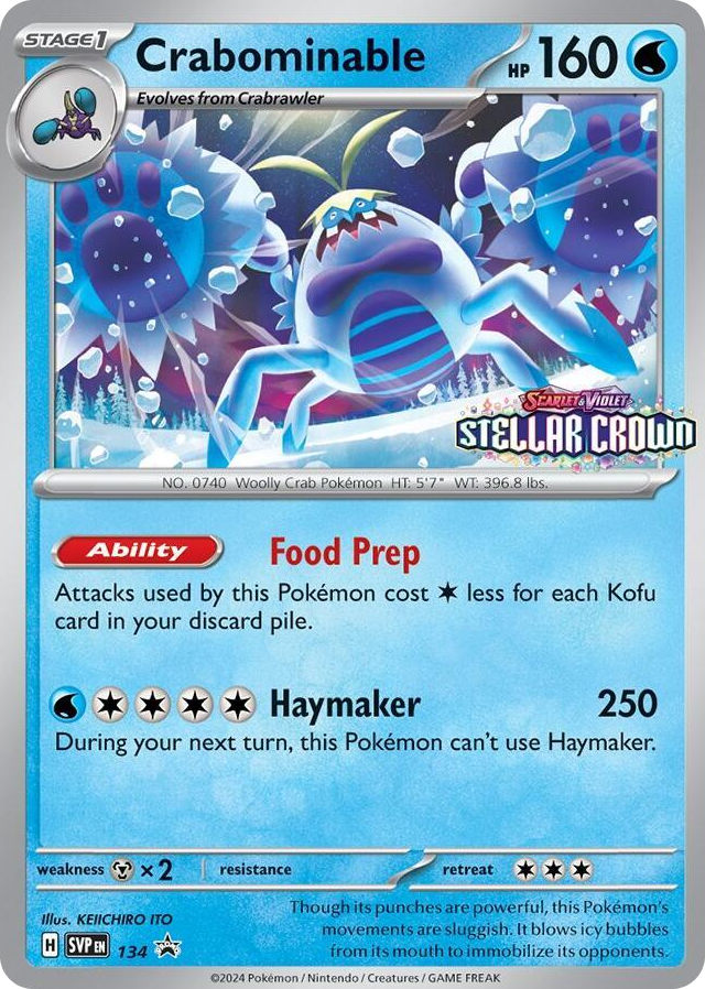0134 Crabominable - 134 Promo Scarlet & Violet Promo Cards