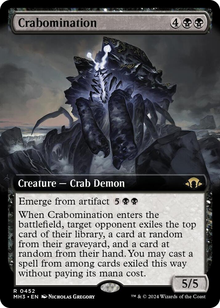 0452 Crabomination (Extended Art) R Modern Horizons 3
