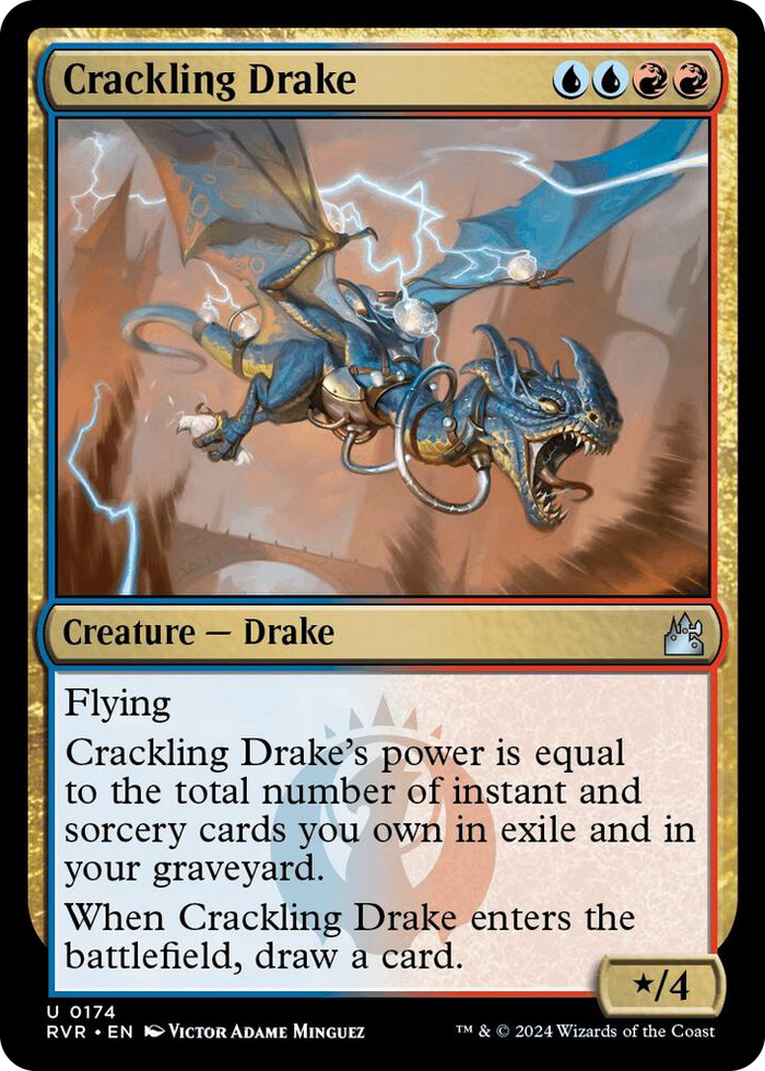 Crackling Drake #174 U - Ravnica Remastered Pokemon card