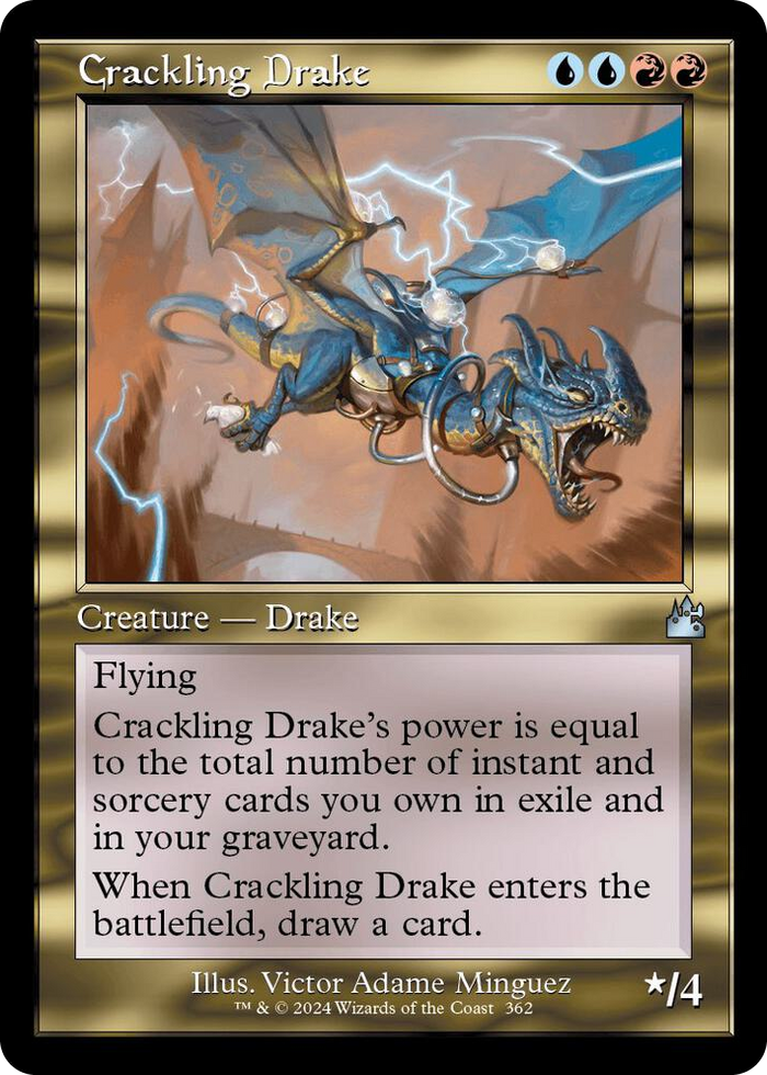 Crackling Drake (Retro Frame) #362 U - Ravnica Remastered Pokemon card