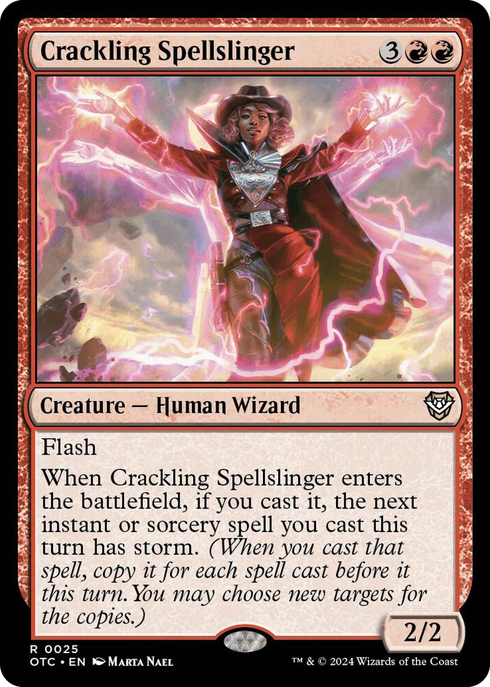 0025 Crackling Spellslinger R Commander: Outlaws of Thunder Junction