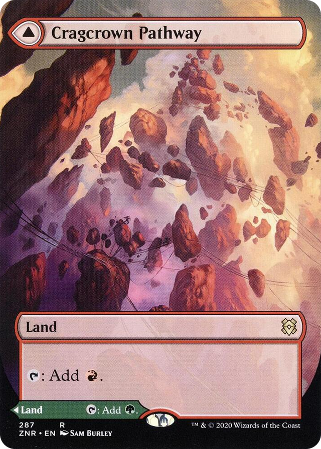 0287 Cragcrown Pathway (Borderless) R Zendikar Rising