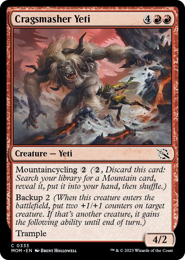Cragsmasher Yeti #333 C - March of the Machine Pokemon card