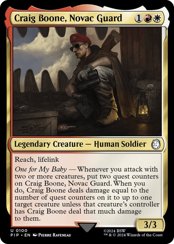 0100 Craig Boone, Novac Guard U Universes Beyond: Fallout
