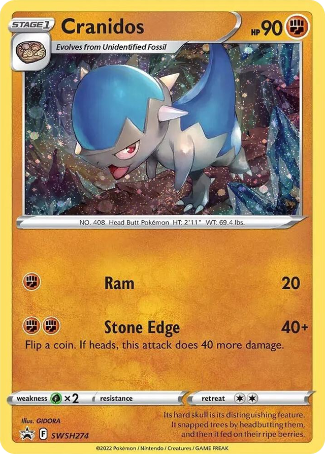 0274 Cranidos - SWSH274 Promo Sword & Shield Promo Cards
