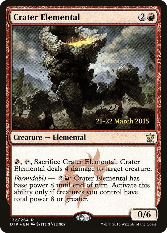 Crater Elemental #132 R - Prerelease Cards Pokemon card