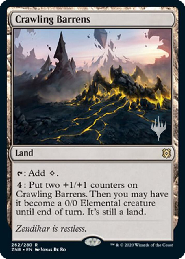 0262 Crawling Barrens R Promo Pack: Zendikar Rising