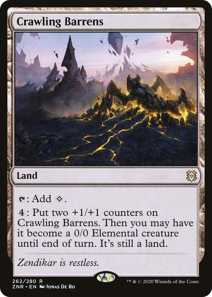 0262 Crawling Barrens R Zendikar Rising