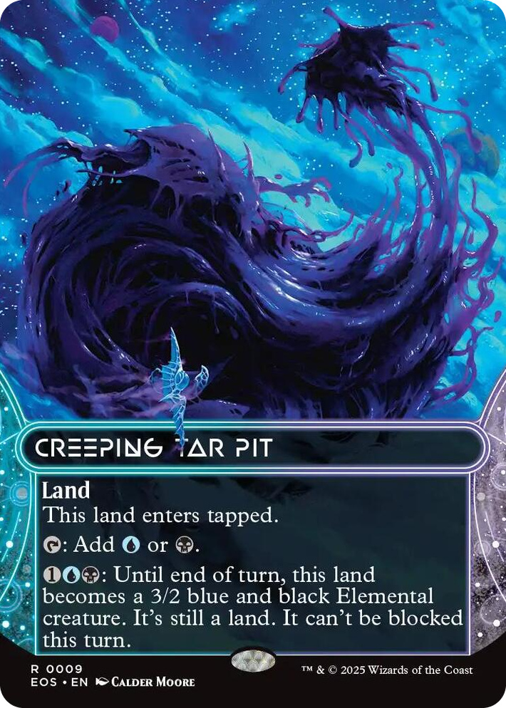 0009 Creeping Tar Pit (0009) (Borderless) R Edge of Eternities: Stellar Sights