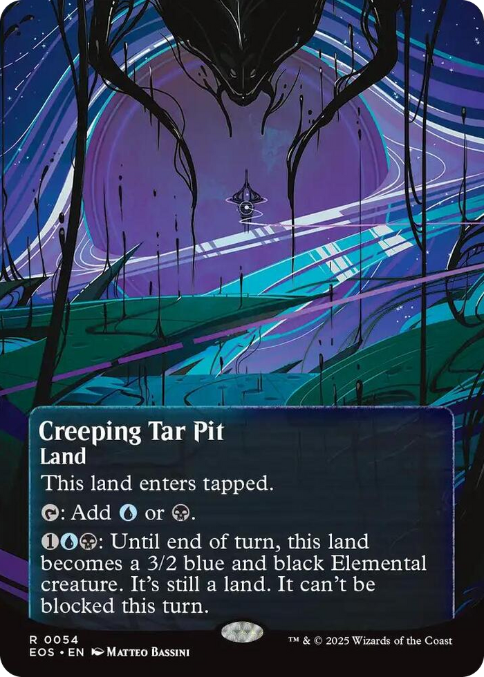 Creeping Tar Pit (0054) (Borderless) #54 R - Edge of Eternities: Stellar Sights Pokemon card