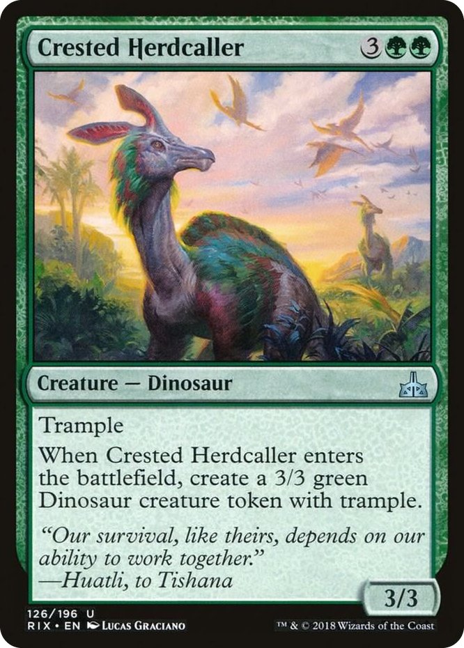 0126 Crested Herdcaller U Rivals of Ixalan