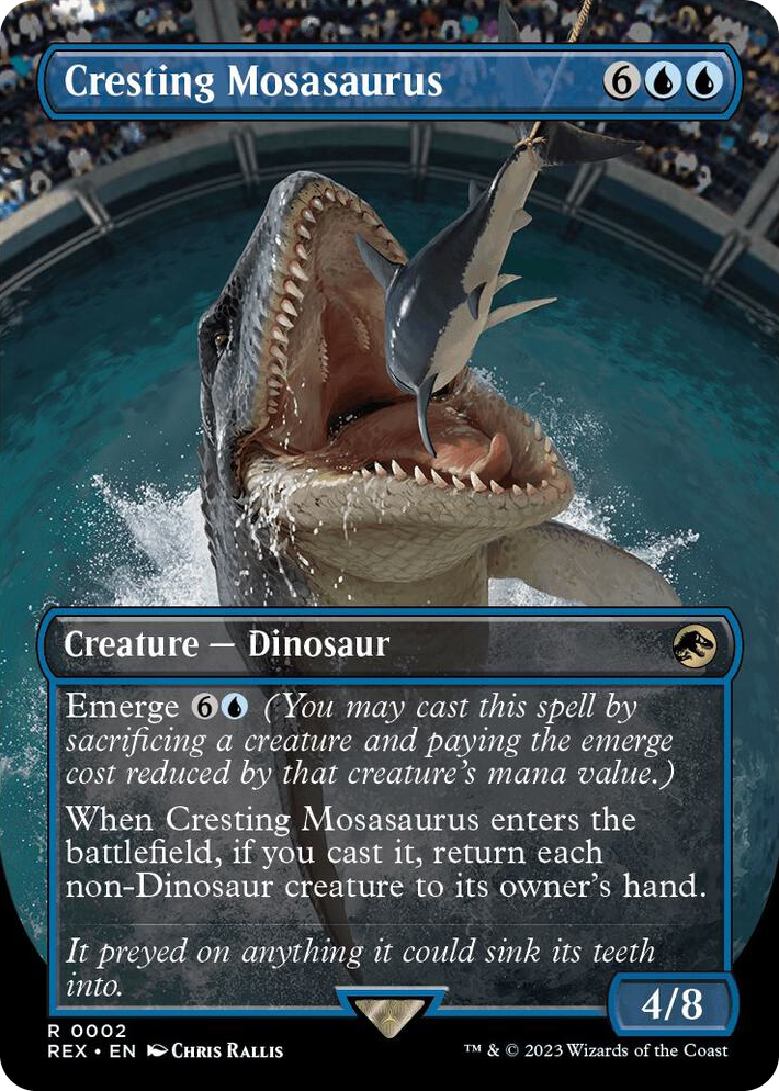 0002 Cresting Mosasaurus (Borderless) R Universes Beyond: Jurassic World Collection