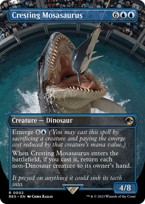 0002 Cresting Mosasaurus (Borderless) R Universes Beyond: Jurassic World Collection