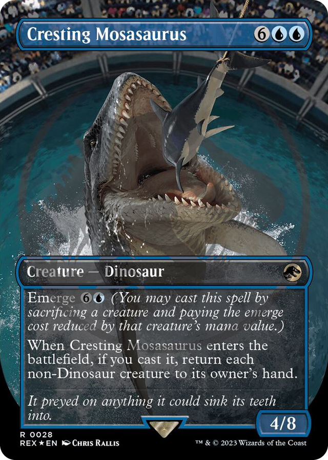 0028 Cresting Mosasaurus (Borderless) (Emblem) R Universes Beyond: Jurassic World Collection