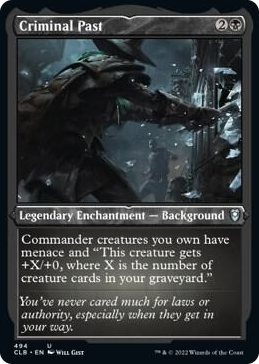 Criminal Past (Foil Etched) #494 U - Commander Legends: Battle for Baldur's Gate Pokemon card
