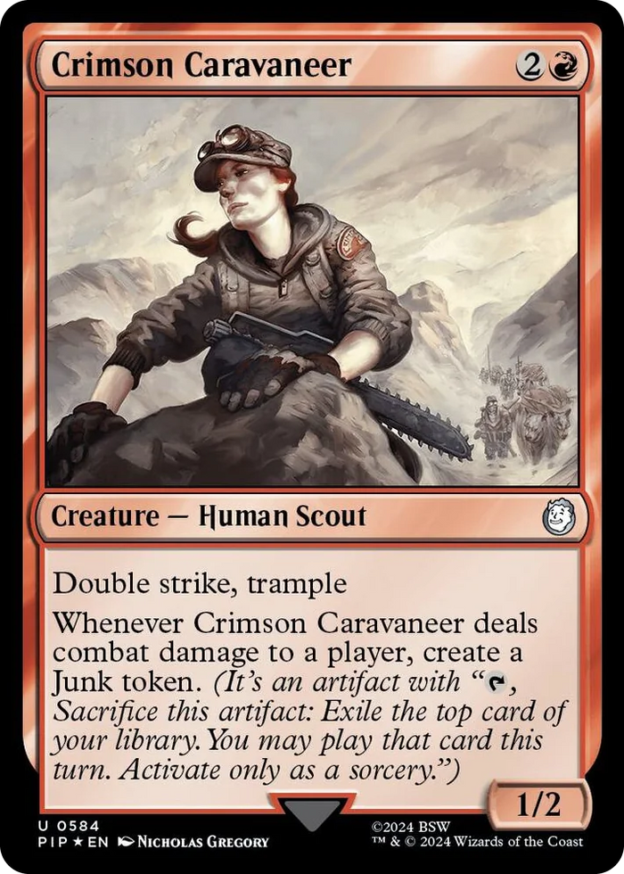 0584 Crimson Caravaneer (Surge Foil) U Universes Beyond: Fallout