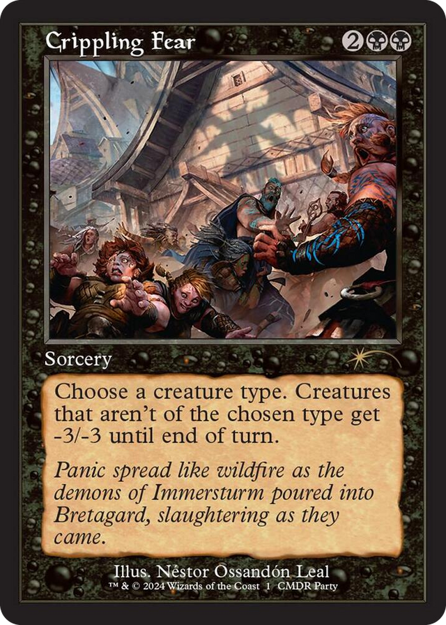0001 Crippling Fear (Retro Frame) R WPN & Gateway Promos