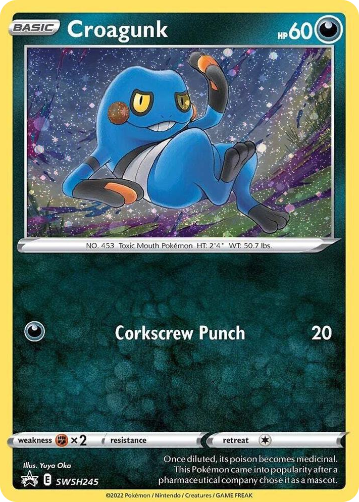 0245 Croagunk - SWSH245 (Cosmos Holo) Promo Sword & Shield Promo Cards