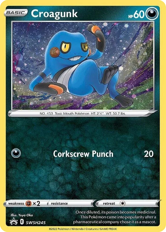 0245 Croagunk - SWSH245 (Cosmos Holo) Promo Sword & Shield Promo Cards