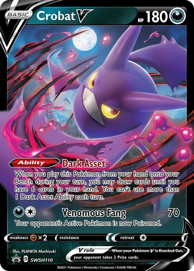 0110 Crobat V - SWSH110 Promo Sword & Shield Promo Cards
