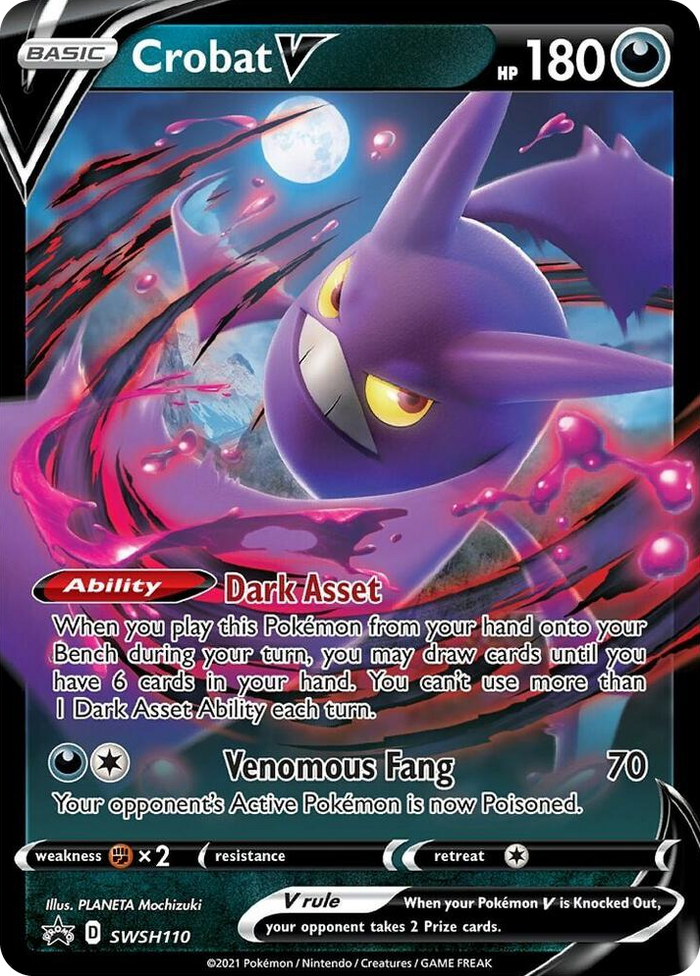 0110 Crobat V - SWSH110 Promo Sword & Shield Promo Cards