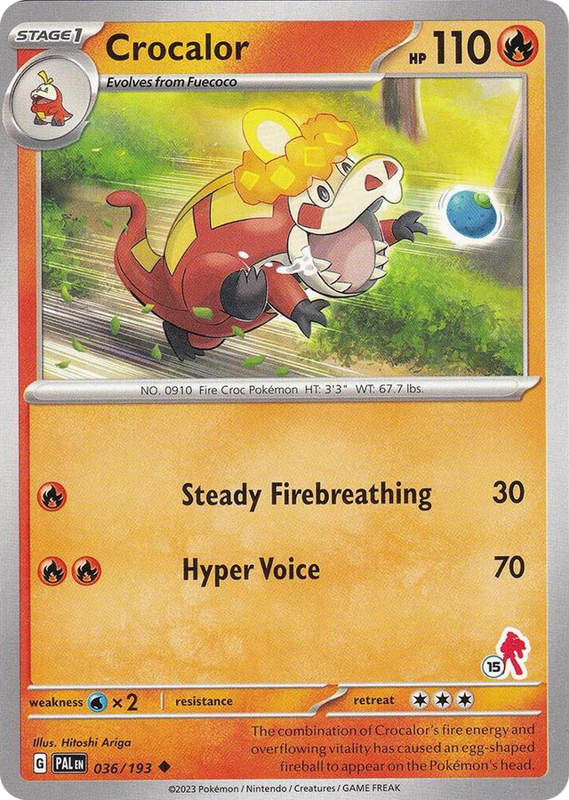 0036 Crocalor - Armarouge 15 Uncommon Battle Academy 2024