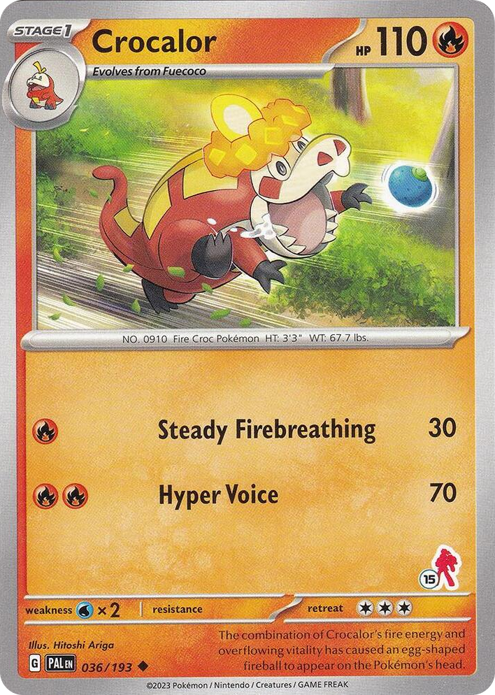 0036 Crocalor - Armarouge 15 Uncommon Battle Academy 2024