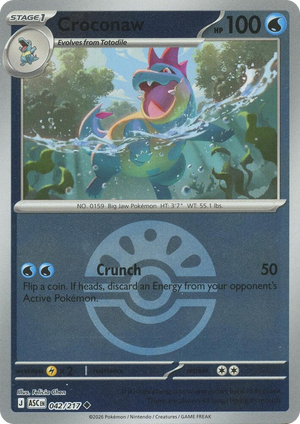 0042 Croconaw (Friend Ball) Uncommon Ascended Heroes