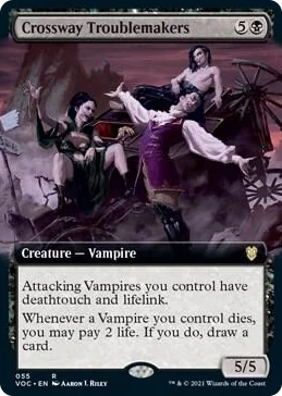 0055 Crossway Troublemakers (Extended Art) R Commander: Innistrad: Crimson Vow