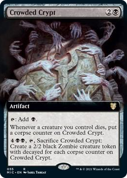 0055 Crowded Crypt (Extended Art) R Commander: Innistrad: Midnight Hunt
