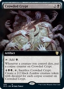 0055 Crowded Crypt (Extended Art) R Commander: Innistrad: Midnight Hunt