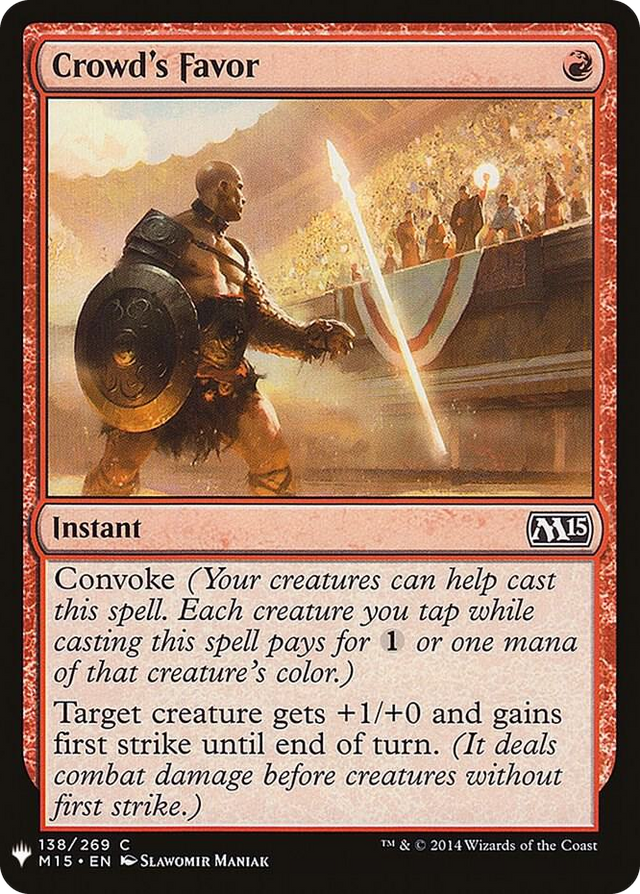 0138 Crowd's Favor C The List Reprints