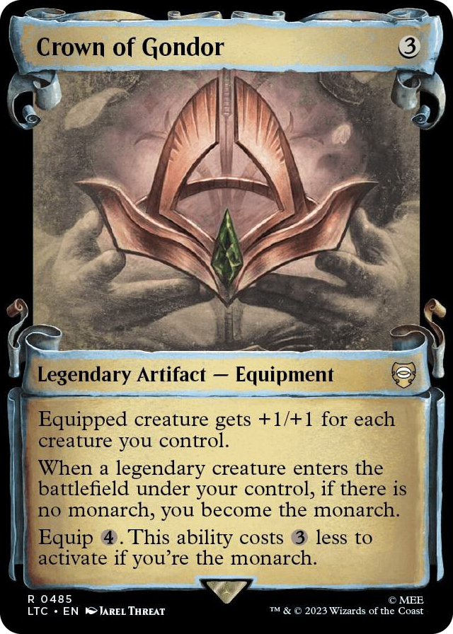 Crown of Gondor (Showcase Scrolls) #485 R - Commander: The Lord of the Rings: Tales of Middle-earth Pokemon card