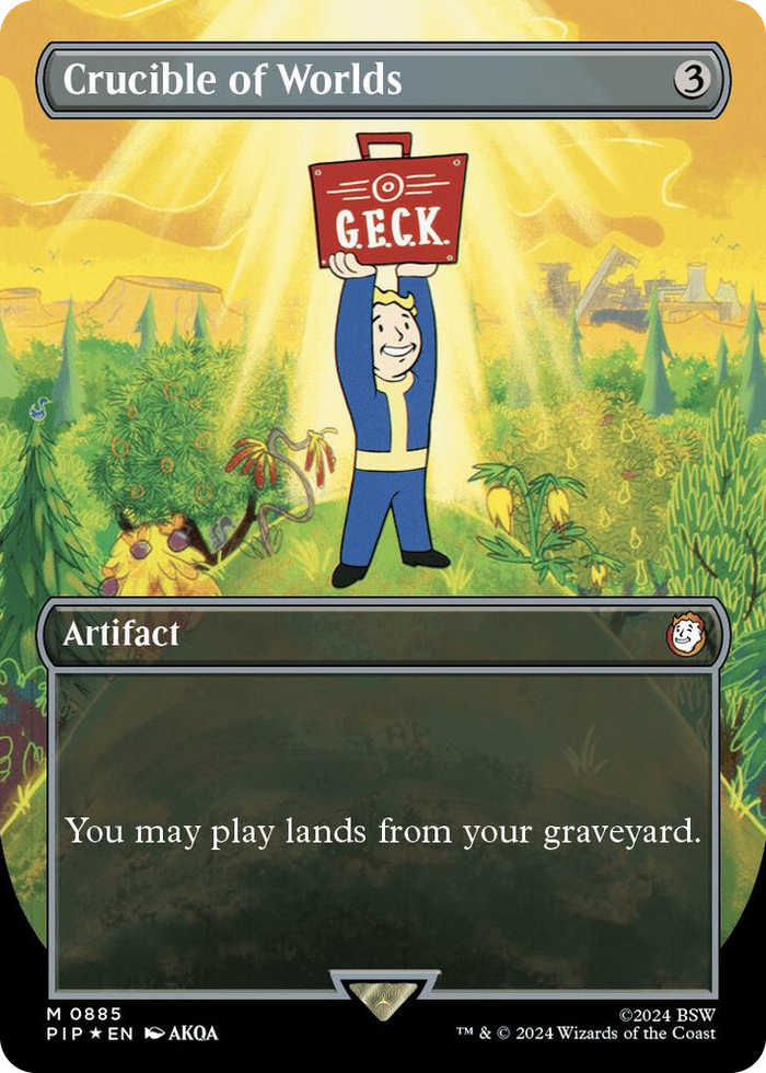 Crucible of Worlds (Borderless) (Surge Foil) #885 M - Universes Beyond: Fallout Pokemon card