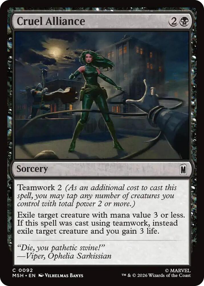 Cruel Alliance #92 C - Marvel Super Heroes Pokemon card