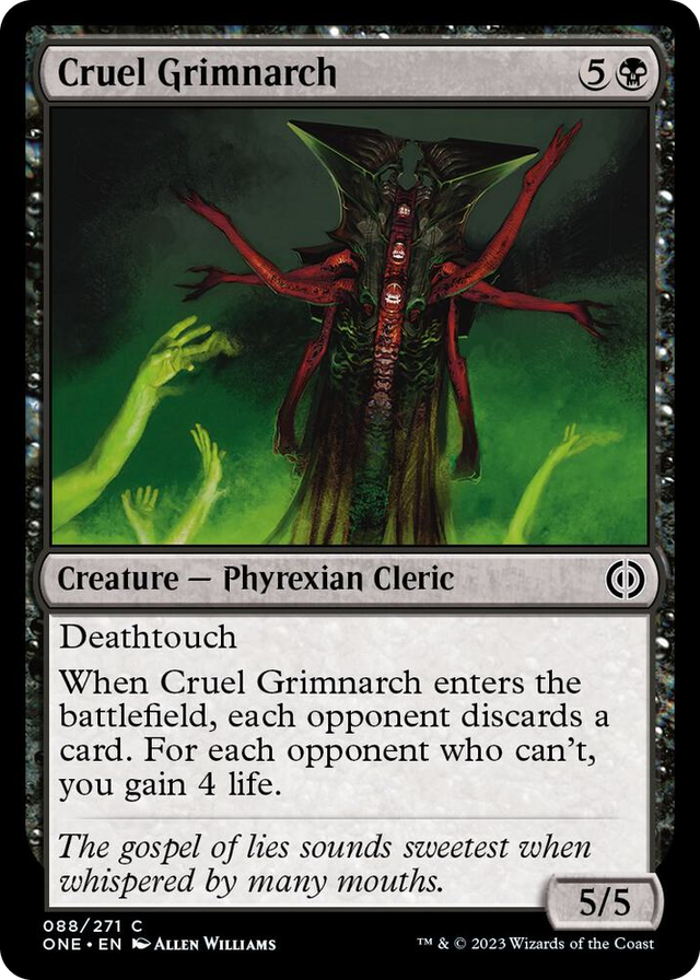 0088 Cruel Grimnarch C Phyrexia: All Will Be One